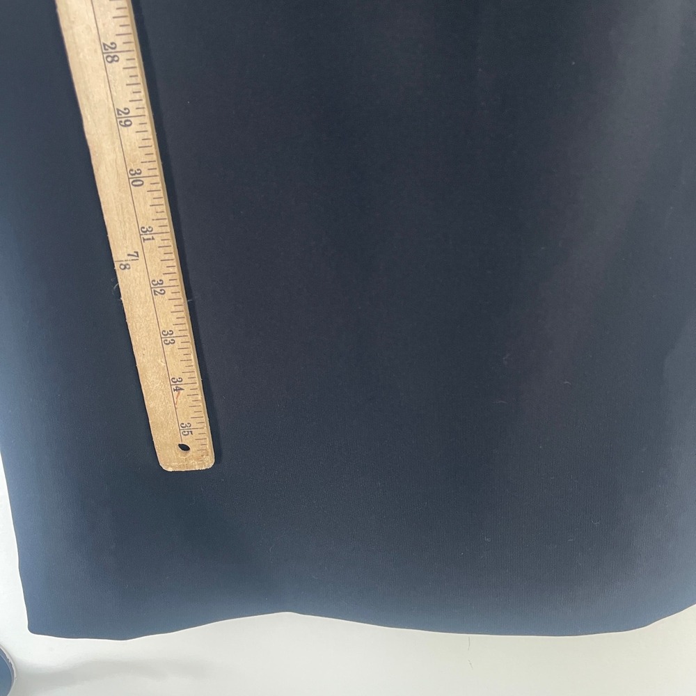 DKNY Women's Black Cap Sleeve Sheath Dress with Gold Belt & Zipper Detail Size 6 - Picture 9 of 9